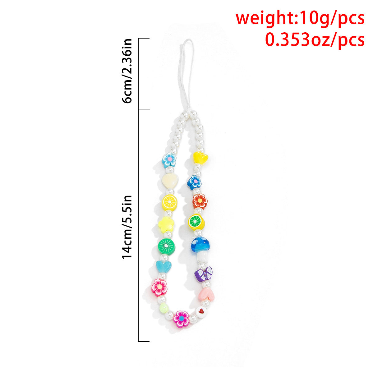 Minimalist Floral Plant Resin Charm with Pearl Inlay Handmade Beaded Keychain Bag Accessory