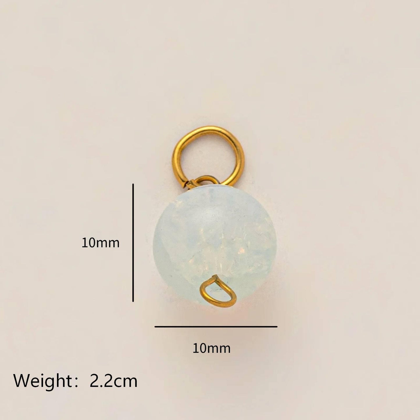 Ethnic Oval Jade Pendant Stainless Steel PVD Plated Necklace Charm Bar
