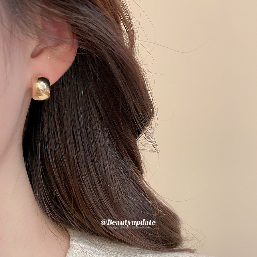 Elegante juego de pendientes de botón florales con perlas para mujer, con acabado de esmalte al óleo y postes de acero inoxidable