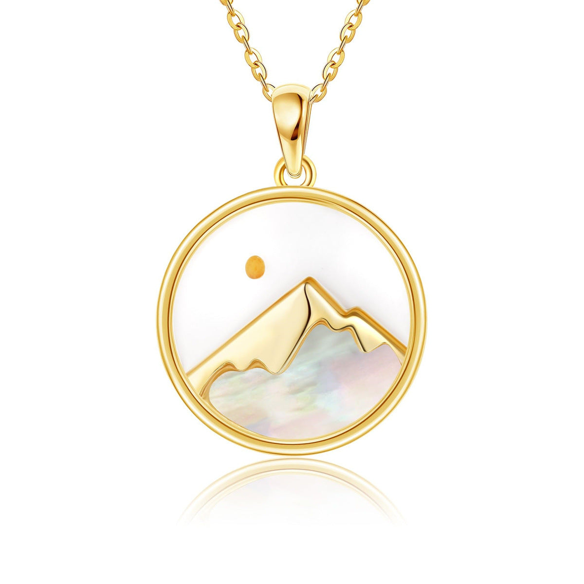 Natural Minimalist Geometric Stainless Steel Pendant Necklace with Titanium Steel Charm and Electroplated Finish for Women