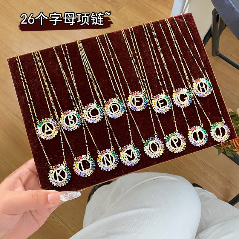 Minimalist Luxury Letter Brass Plated Titanium Steel Necklace Cable Chain Unisex