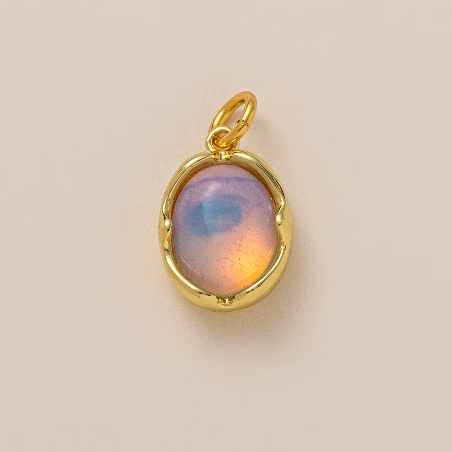 Bohemian Geometric Brass Pendant with 18K Gold Plating DIY Charm Bar for Unisex