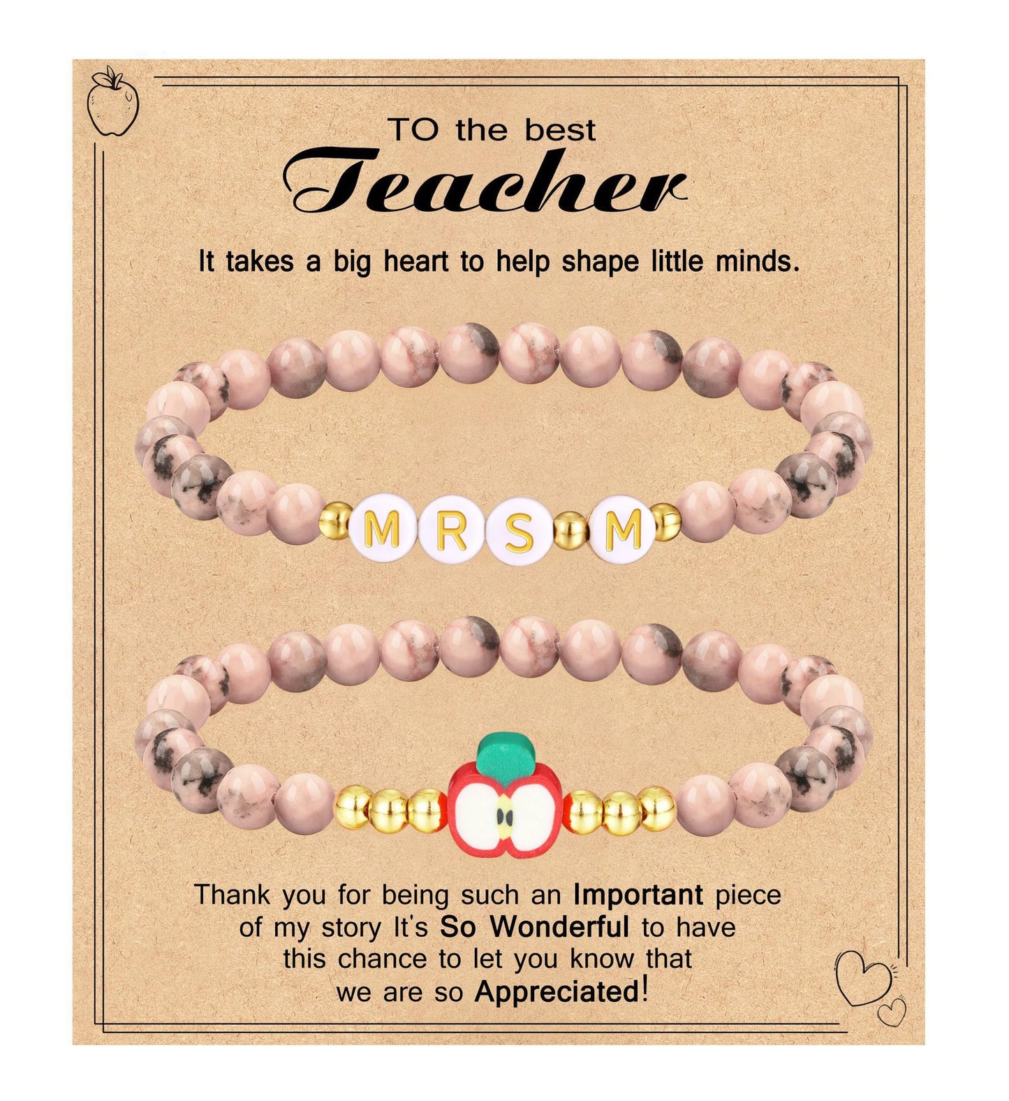 Minimalist Zebra Print Letter Geometric Hand-woven Bracelet Set for Women