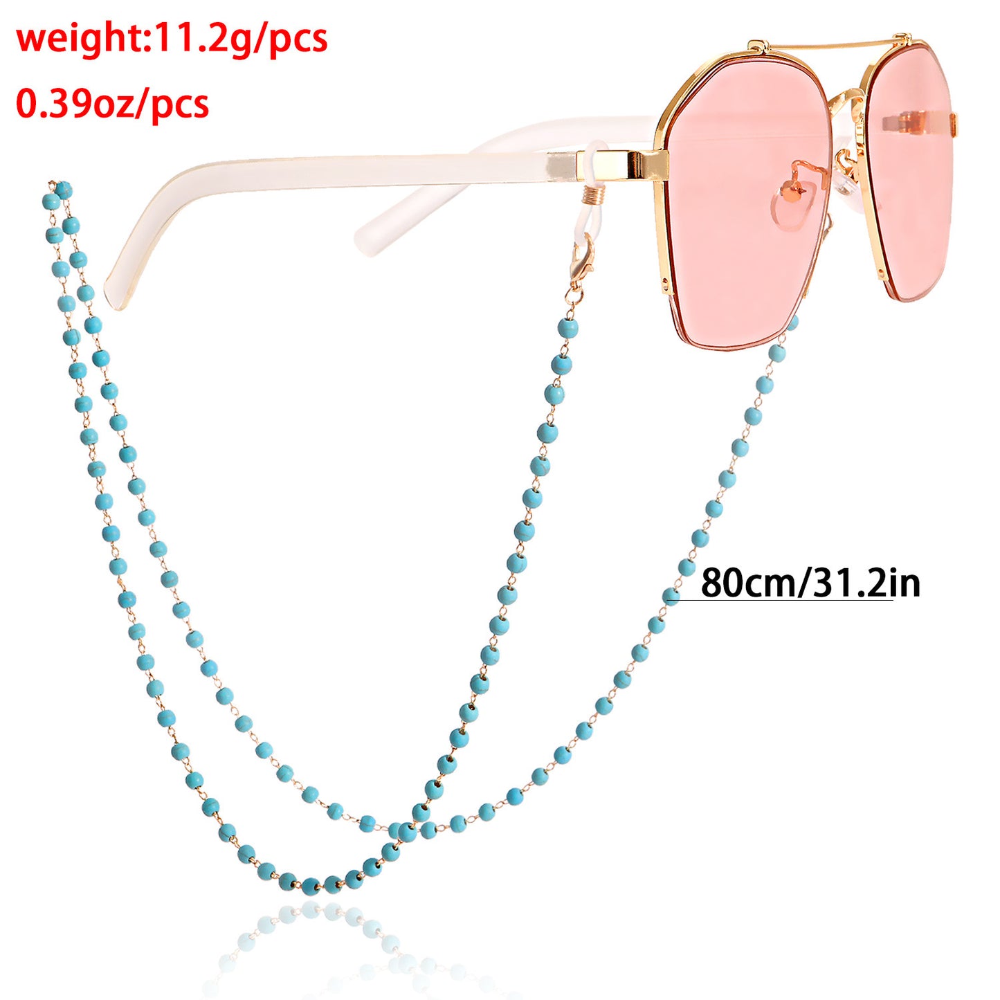 Heart Alloy Glasses Chain Mask Holder Anti-slip Accessory