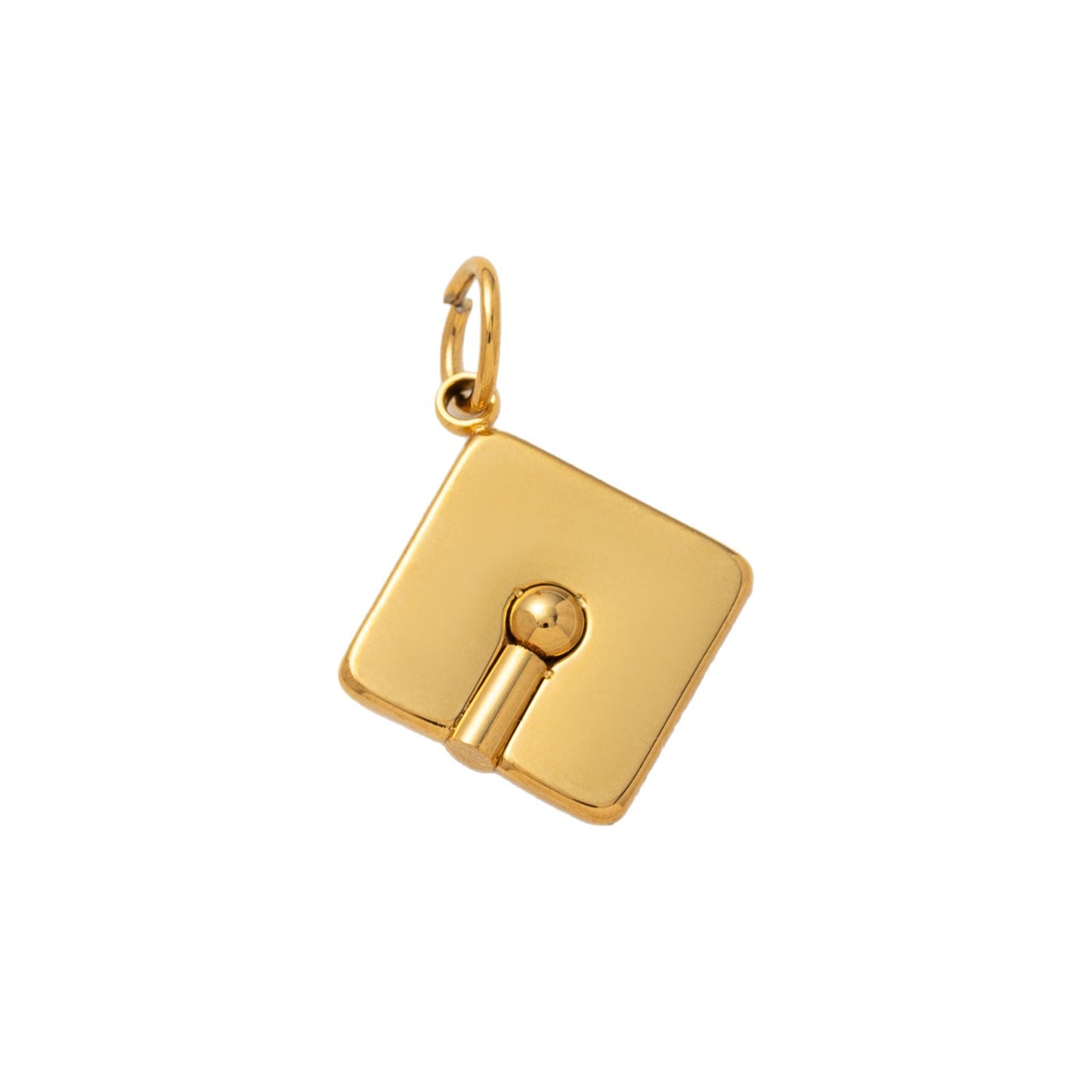 Vintage 18K Gold Plated Geometric Stainless Steel PVD DIY Charm Bar Necklace