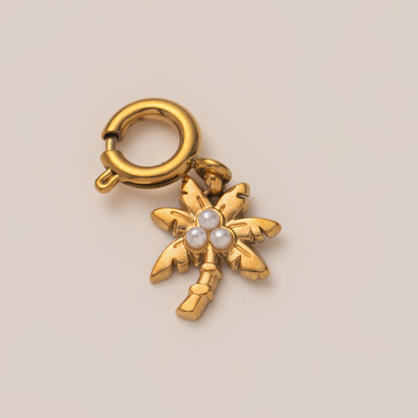 Vintage 18K Gold Plated Stainless Steel PVD Butterfly Pendant Charm Bar