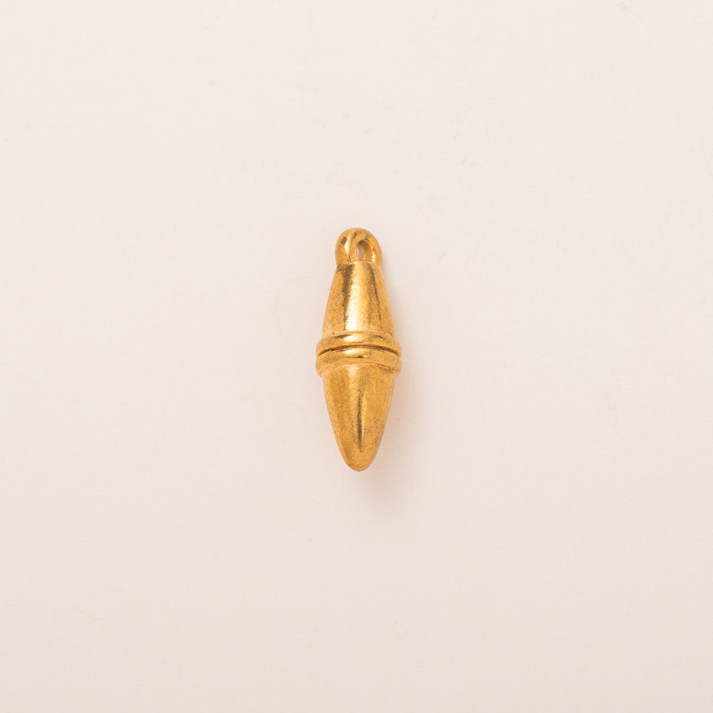 Vintage Geometric Stainless Steel PVD Gold Plated Pendant Charm Bar