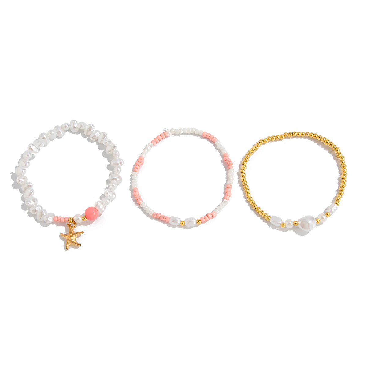 Bohemian Style Star-Shaped Beaded Bracelet for Women with Ocean-Inspired Design and Handmade Craftsmanship