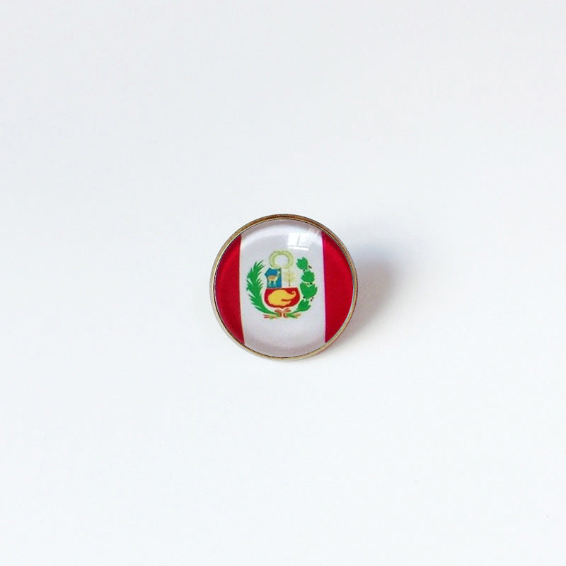 Pin de Solapa de Aleación Esmaltado Personalizado con Diseño de Bandera del Mundo para Hombres y Mujeres