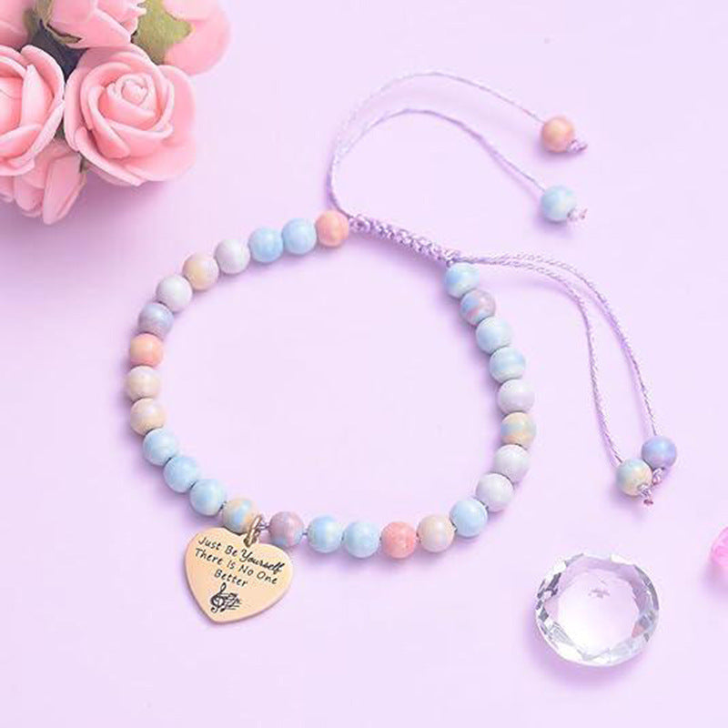 Heart Shaped Plated Titanium Steel Bracelet Unisex