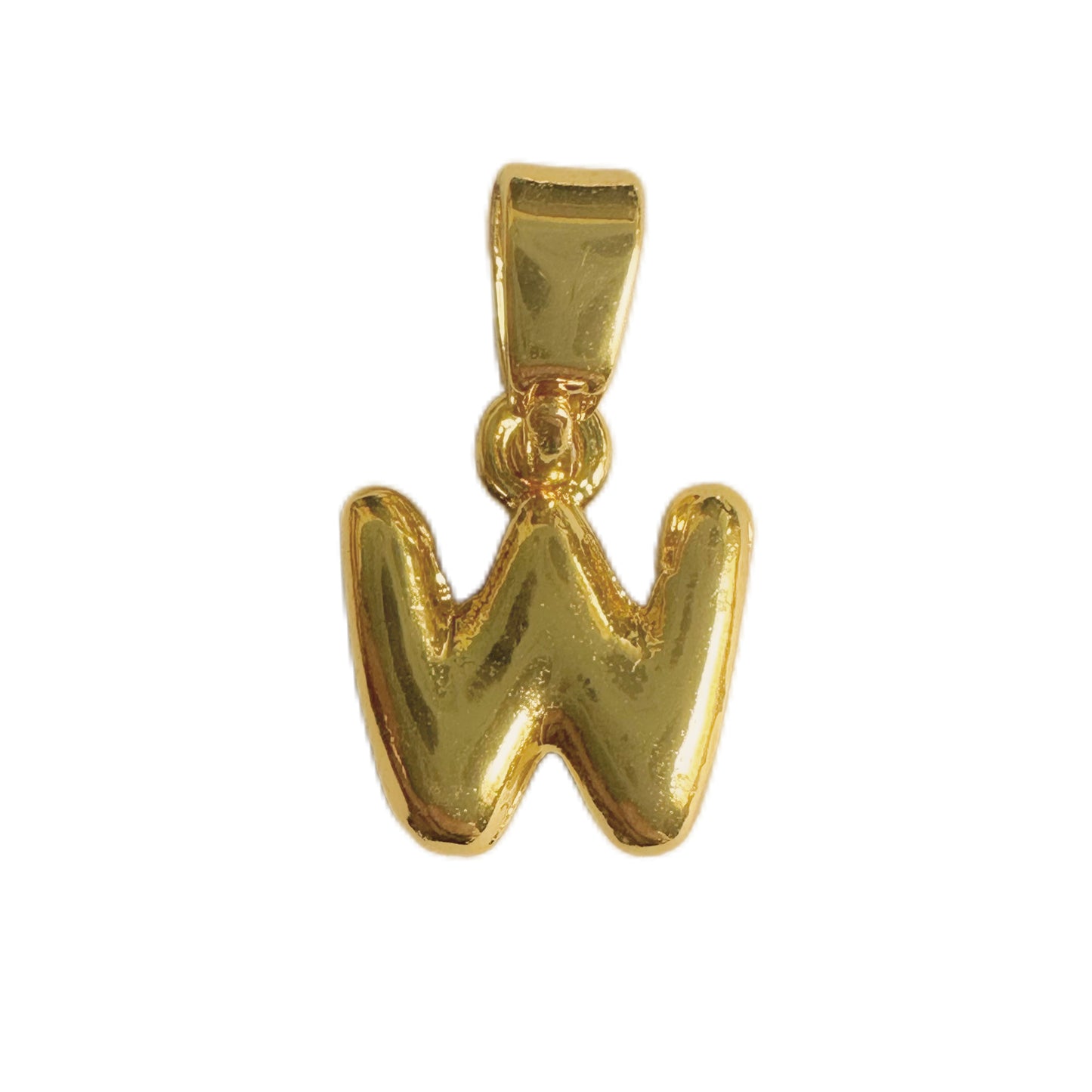 18K Gold Plated Letter Pendant Brass