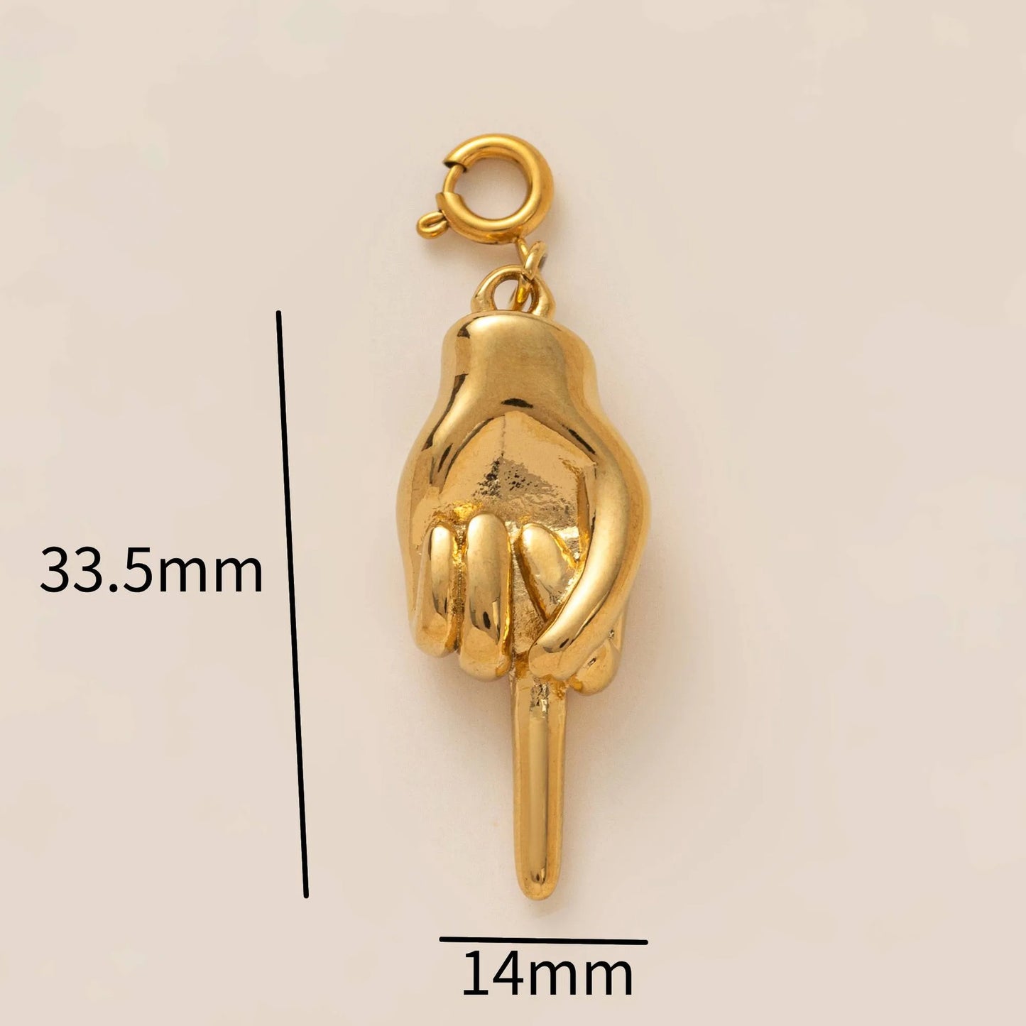 Sporty Vintage Abstract Stainless Steel PVD Gold Plated Pendant Charm Bar