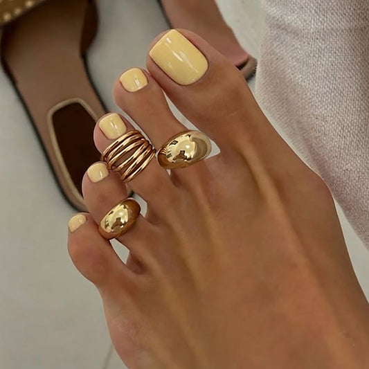 Minimalist Geometric Alloy Toe Ring for Women