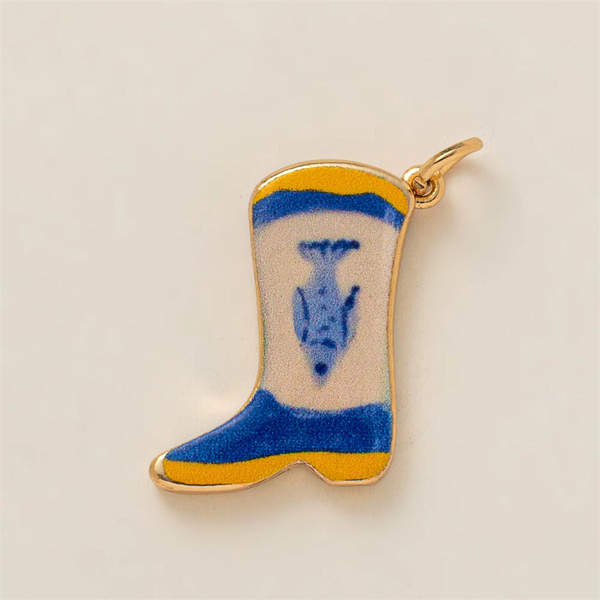 Fashion Gold Plated Brass Boot Charm Bar PVD Coated DIY Pendant