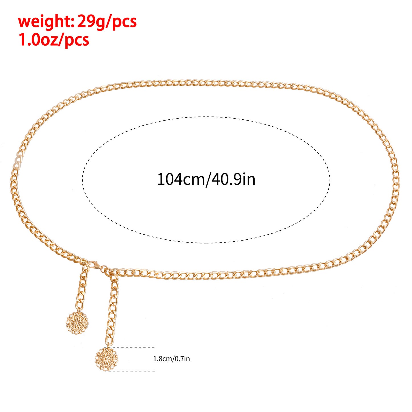 Punk Casual Aluminum Alloy Body Chain for Women