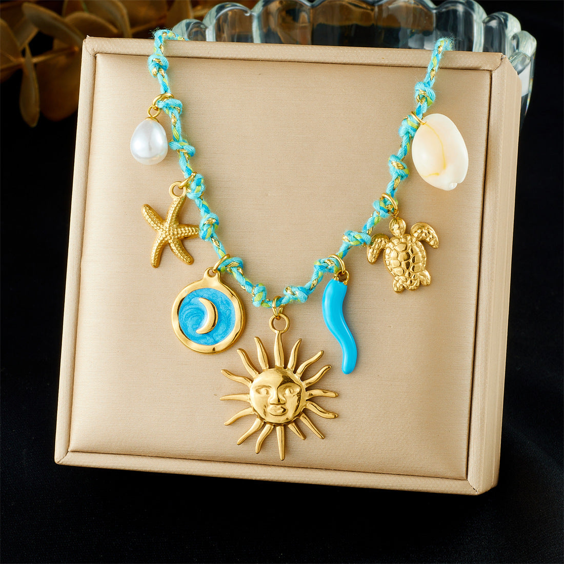 Gold Plated Stainless Steel Star and Animal Pendant Necklace for Women