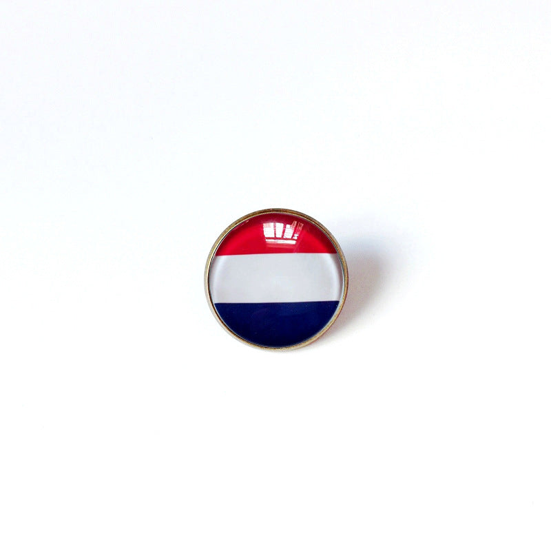Pin de Solapa de Aleación Esmaltado Personalizado con Diseño de Bandera del Mundo para Hombres y Mujeres