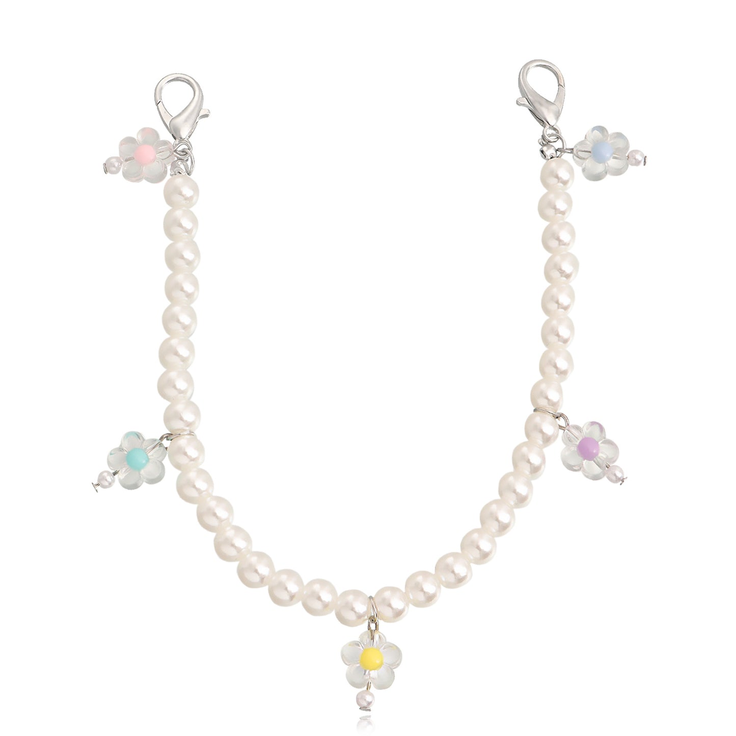Women's Geometric Alloy Anklet with Floral Pendant Fashion Foot Jewelry