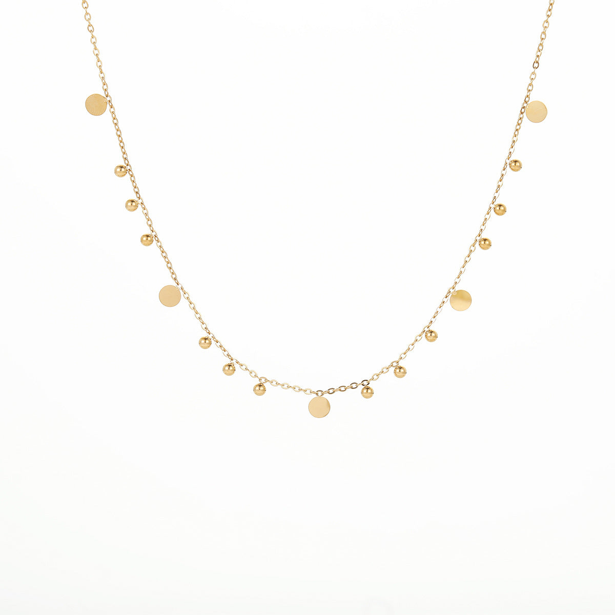 Collana da Donna Minimalista Geometrica in Acciaio Inossidabile con Finitura Placcata
