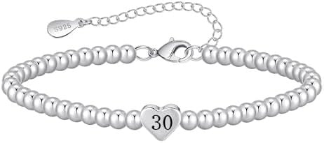 Personalized Heart Letter Number Brass Plated Silver Adjustable Bracelet Unisex Jewelry