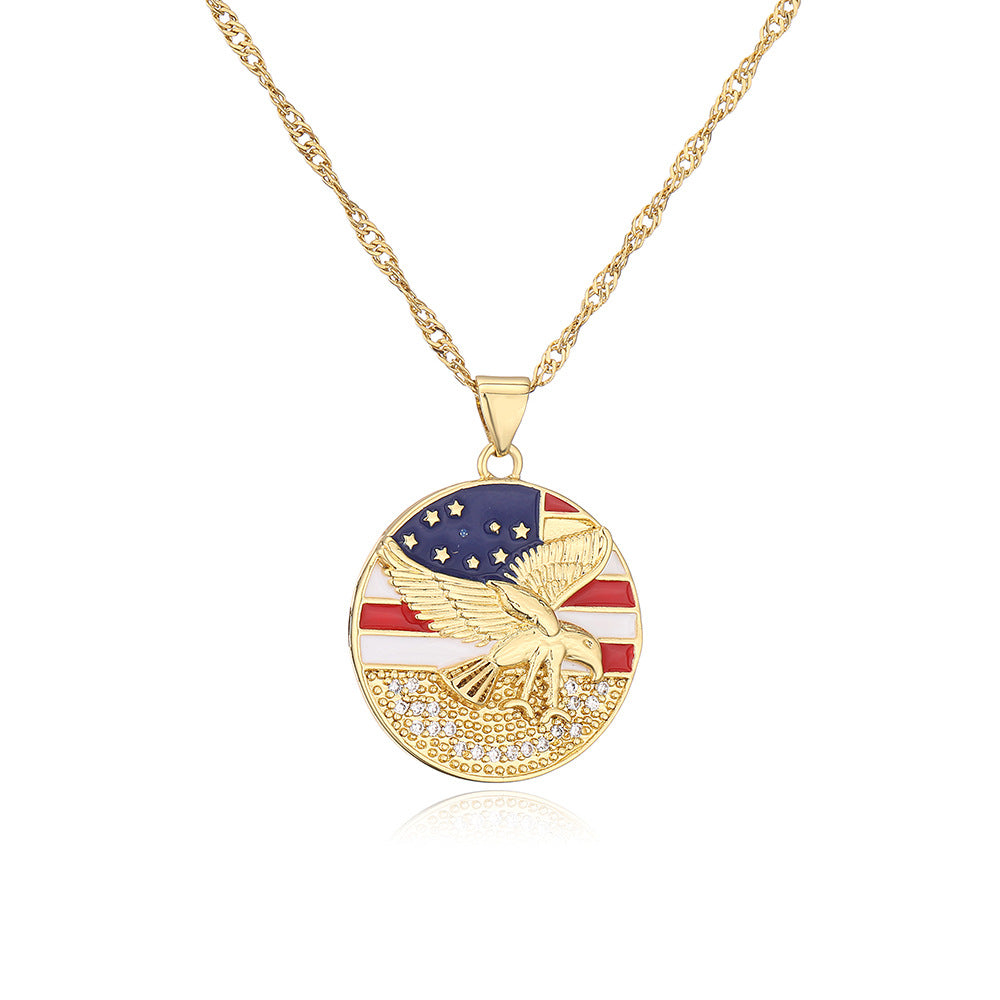 Collana con Pendente Geometrico Minimalista in Rame Placcato Oro Vero e Finitura Smaltata da Donna