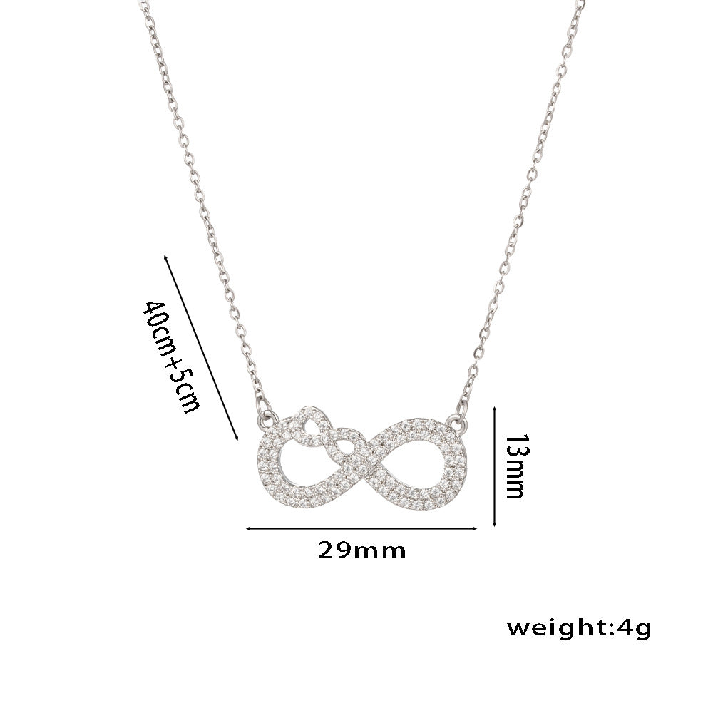 Collar con colgante minimalista de nudo de lazo de acero de titanio para mujer con cadena de serpiente chapada