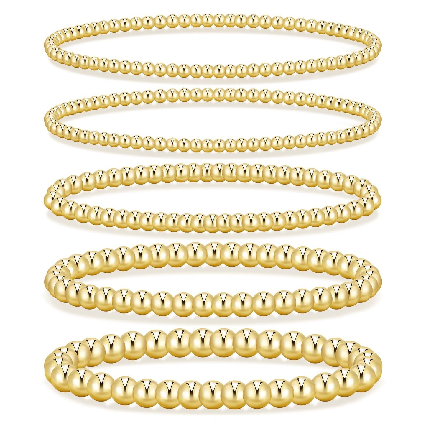 Minimalist Geometric Gold Plated Hematite Pearl Beaded Bracelet for Women