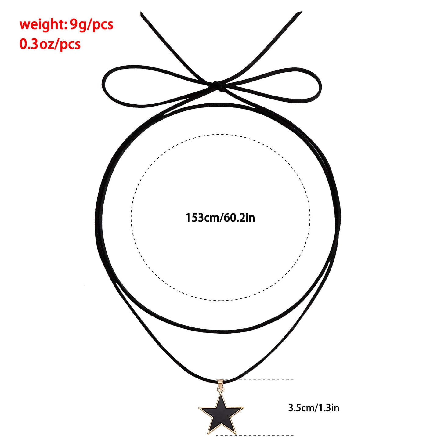Minimalist Geometric Star Pendant Necklace for Women Adjustable Black Velvet Rope Chain with Alloy Plated Finish