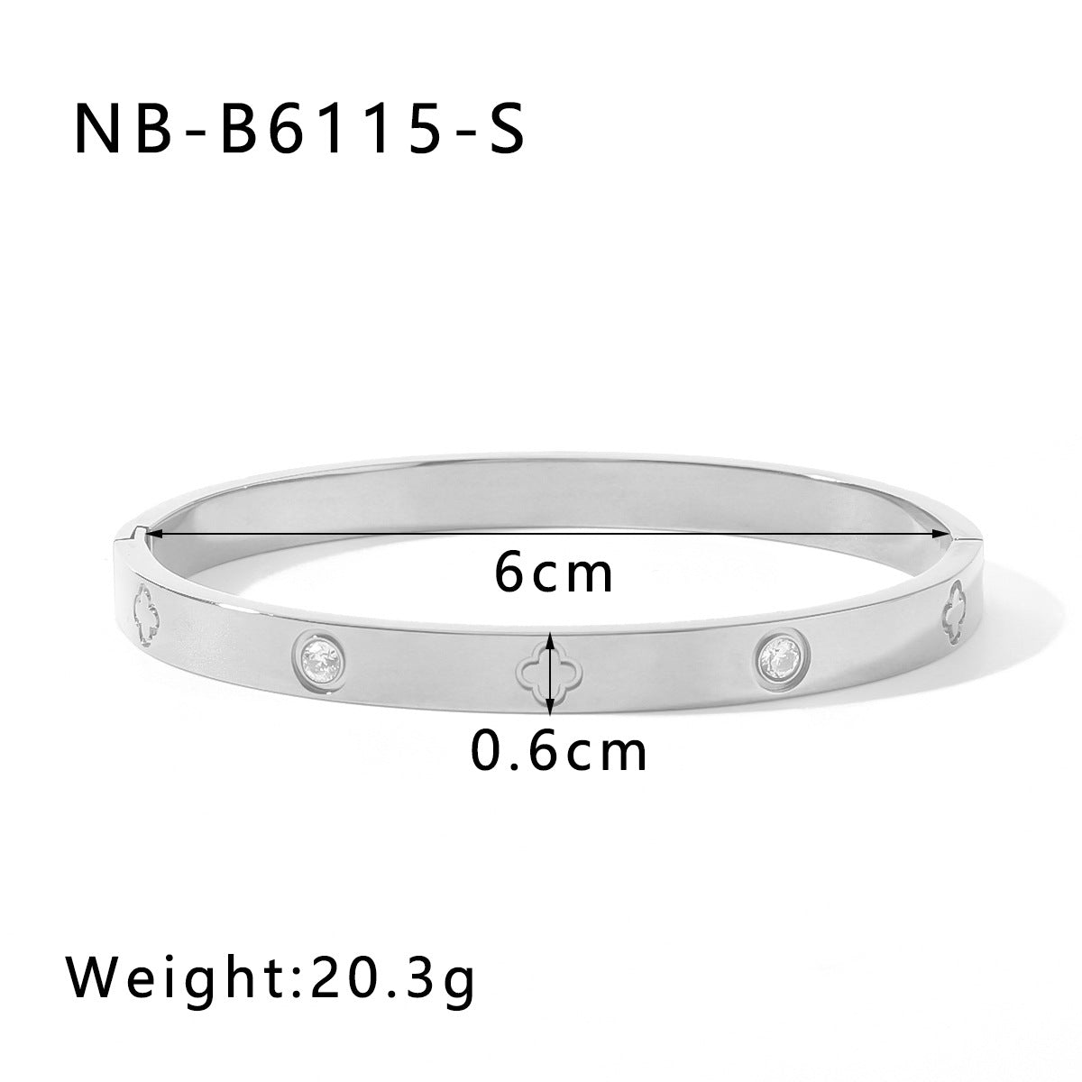 Minimalist Heart-Shaped Titanium Steel Bracelet with 18K Gold Plating and Rhinestone Inlay for Women