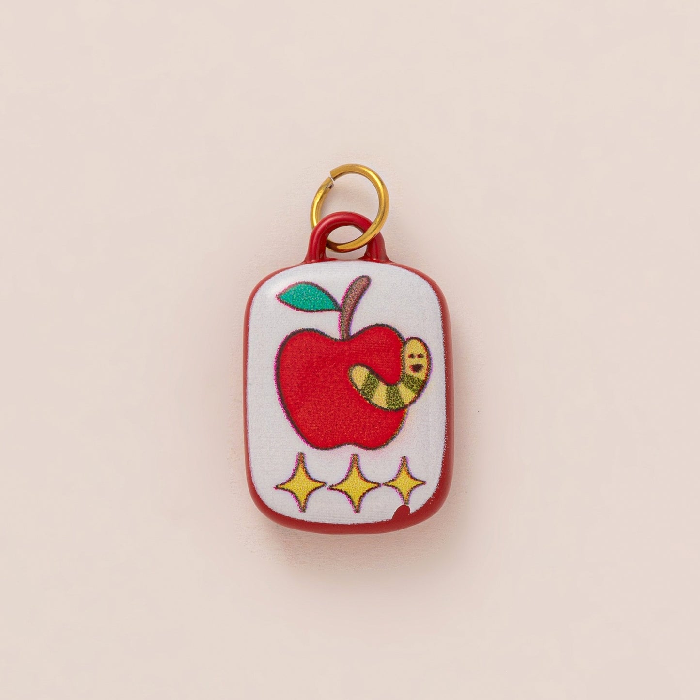 Vintage 18K Gold Plated Stainless Steel Irregular Canned Fish Charm Bar for Women