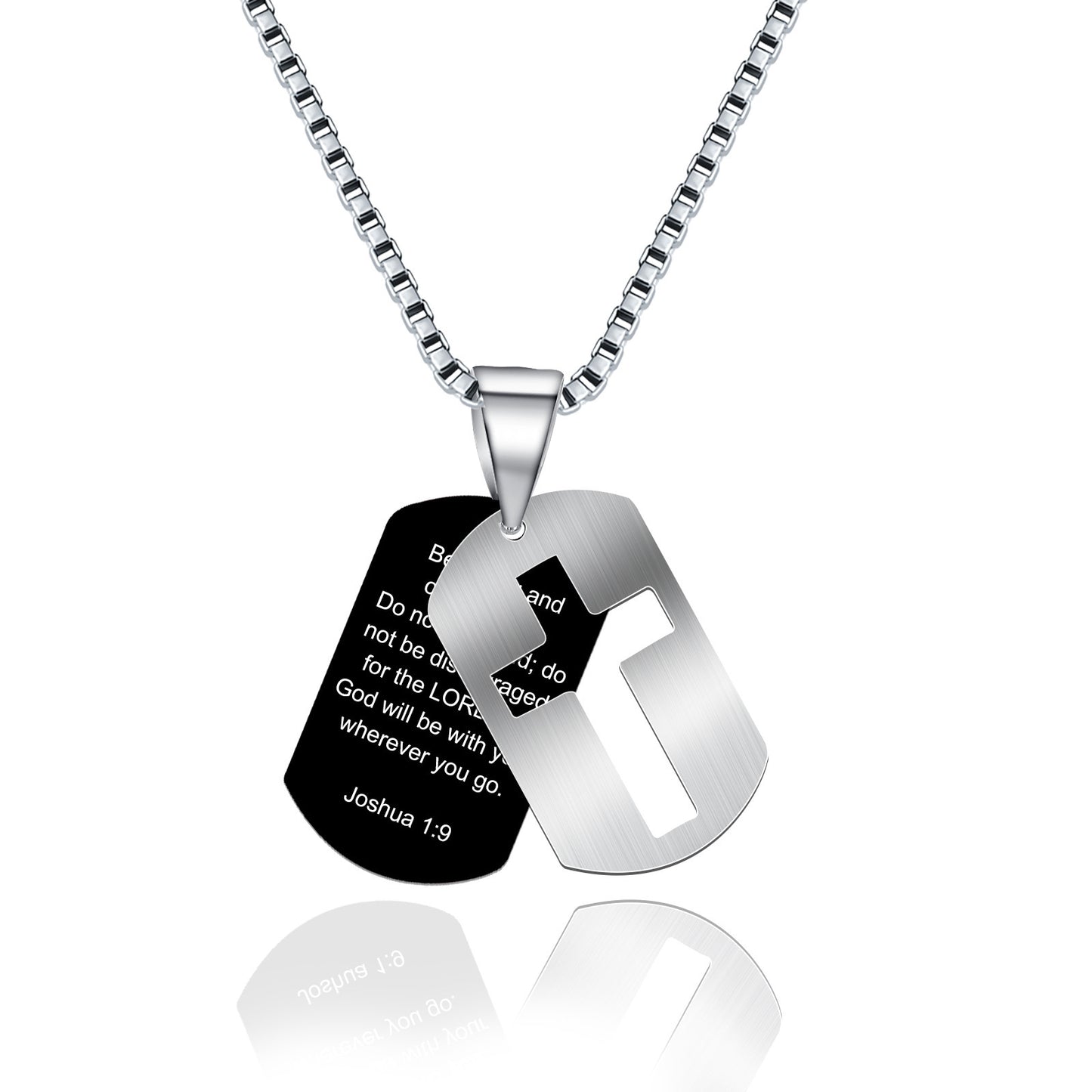 Minimalist Geometric Cross Pendant Necklace in Stainless Steel with Polished Titanium Steel Charm for Unisex Daily Wear