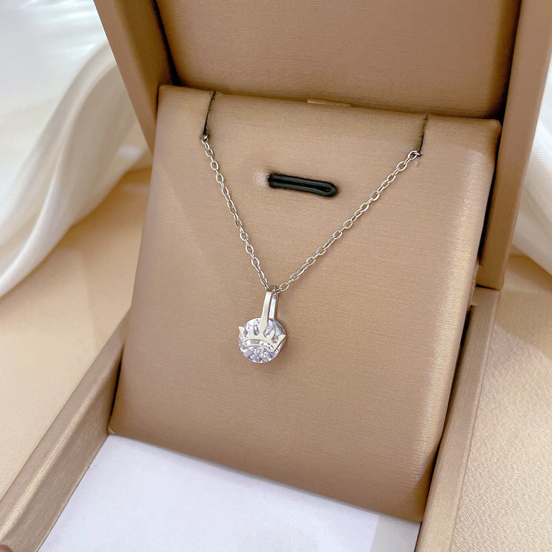Collana Punk Minimalista Dolce Cuore Geometrico in Acciaio Inossidabile con Catena Irregolare