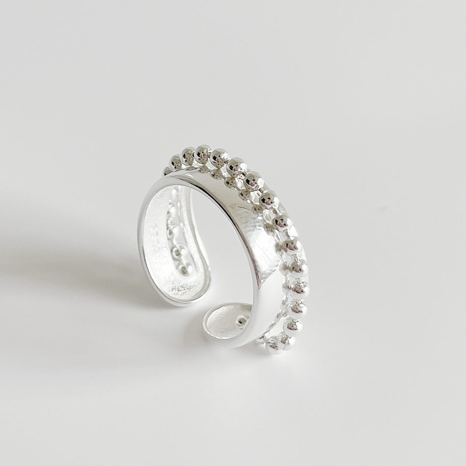 Anello da donna minimalista geometrico in argento sterling 925