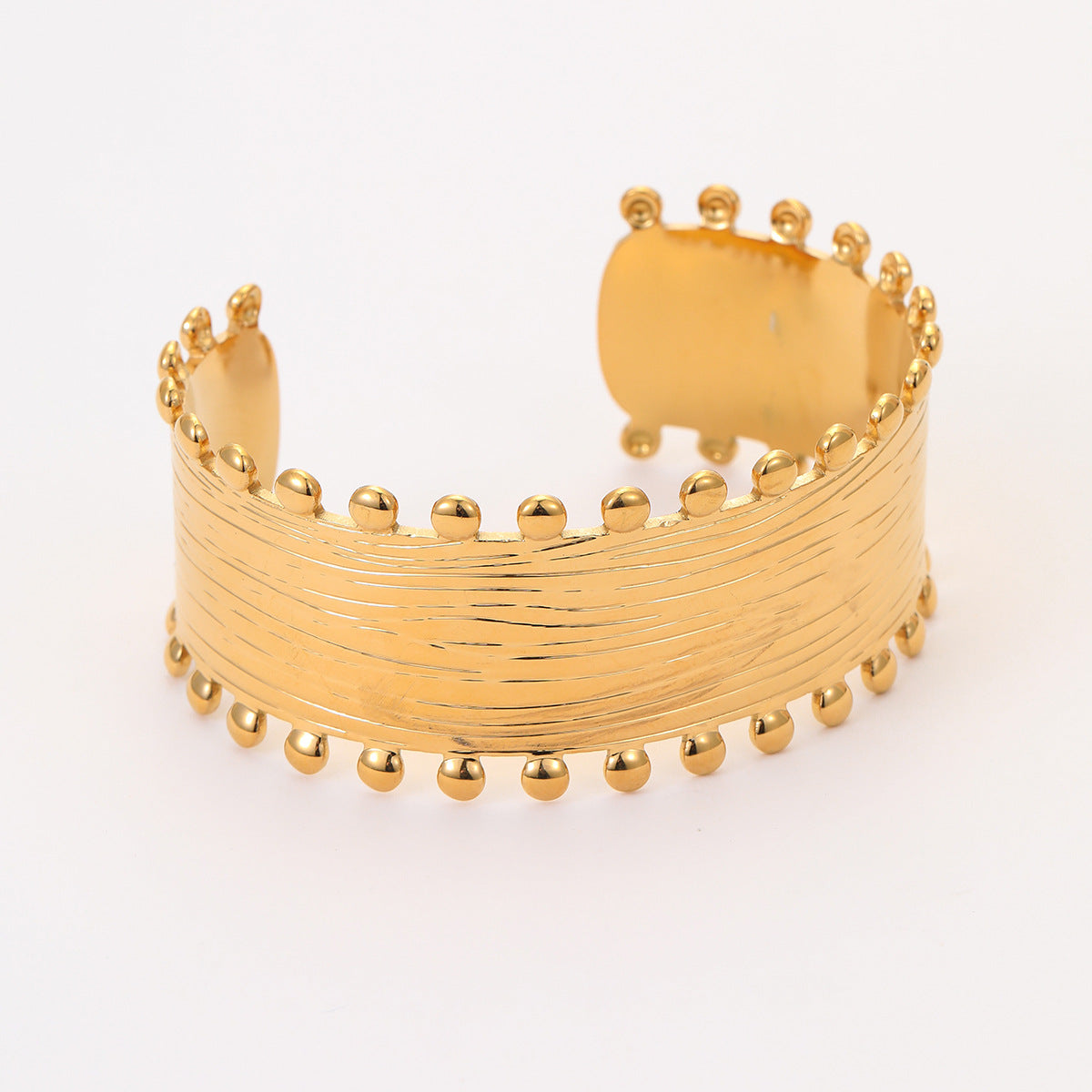 Pulsera de Acero Inoxidable Geométrica Minimalista para Mujer con Baño de Oro de 18K, Diseño de Cuadros, Estilo de Oficina a la Moda