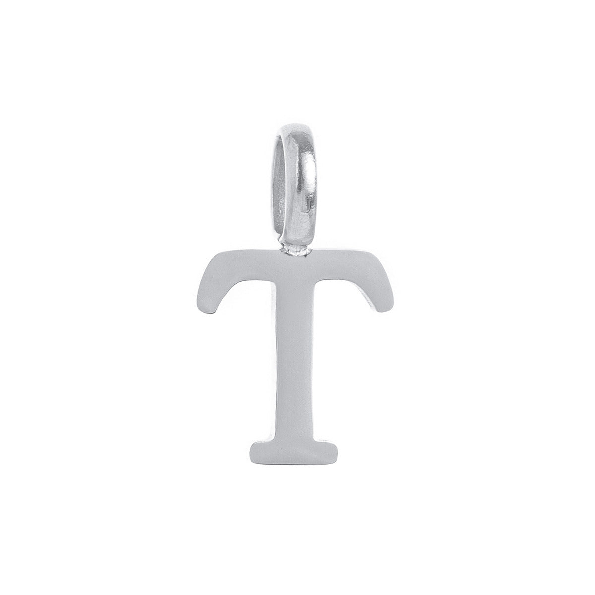 Minimalist Titanium Steel 18K Gold Plated PVD Letter Charm Bar