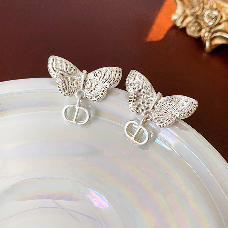 Orecchini a Nappa Geometrici Minimalisti in Metallo Placcato con Perni in Argento Sterling