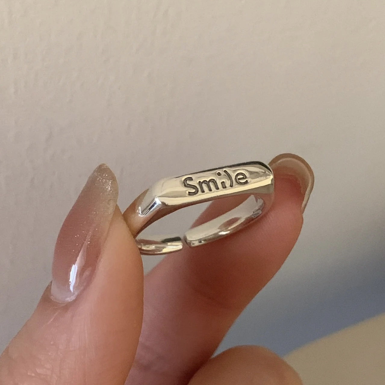 Anillo de Plata de Ley 925 con Incrustaciones de Plata en Forma de Corazón Minimalista para Mujer