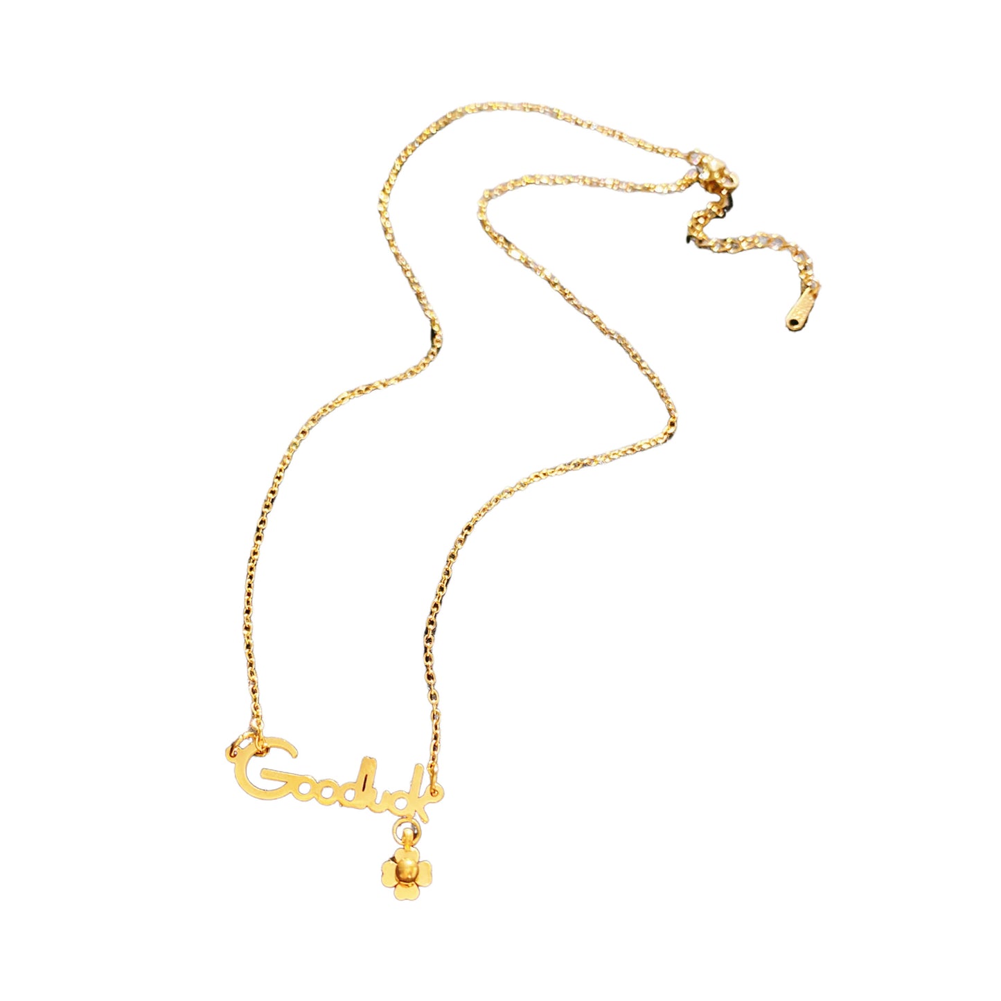 Minimalist Titanium Steel Letter Necklace Plated Cable Chain Unisex Jewelry