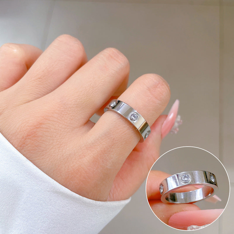 Minimalist Cool-Sweet Titanium Steel Crown Ring for Unisex