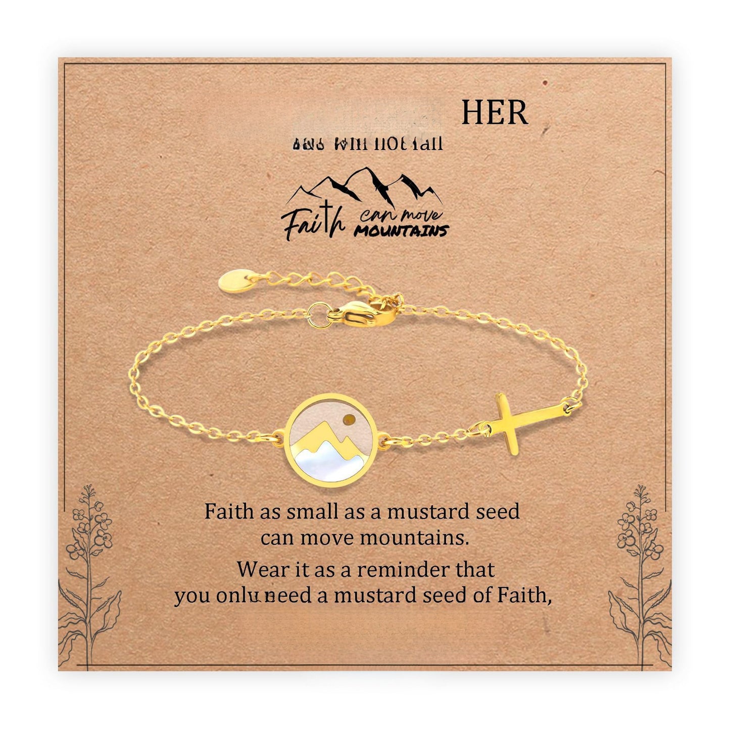Luxury Elegant Geometric Floral Stainless Steel Bracelet for Women