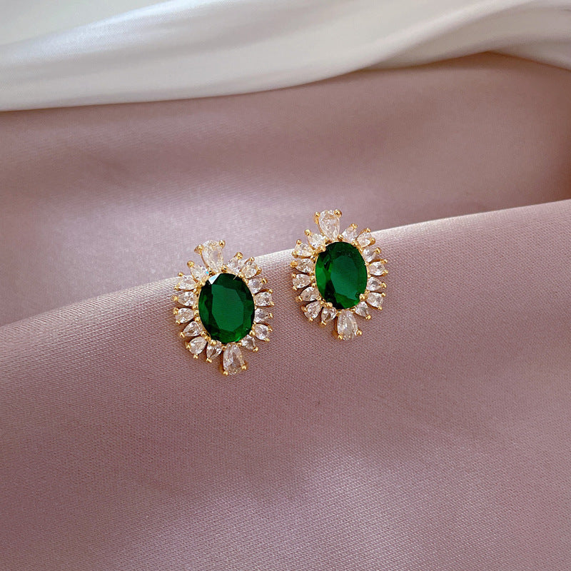 Geometric Stud Earrings for Women with Plated Copper Design, Elegant Long Tassel Drop Earrings, Sweet Style Jewelry