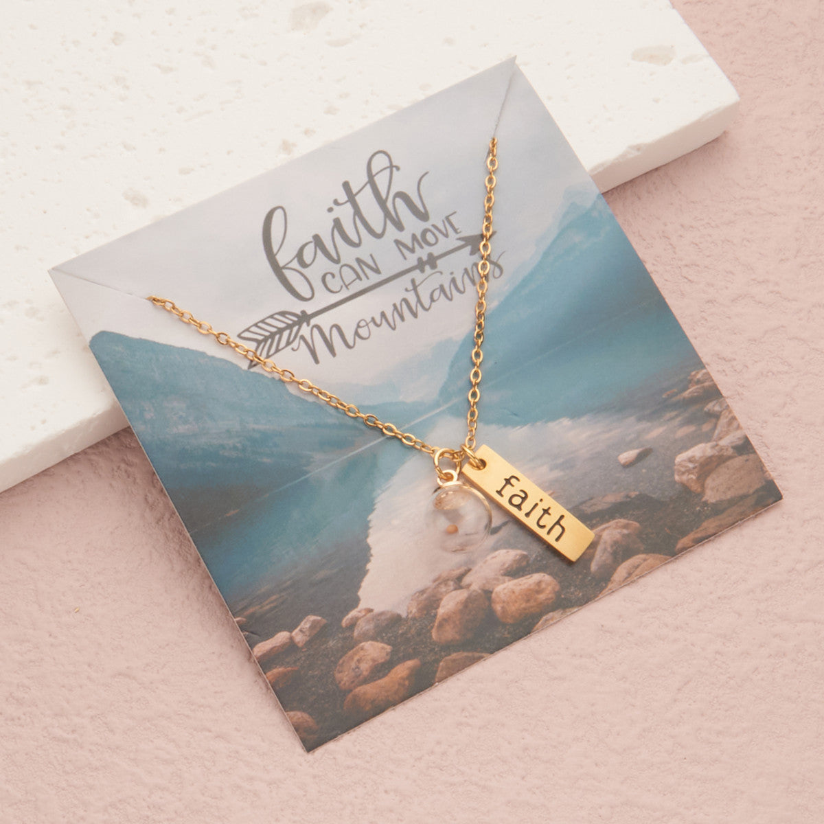 Minimalist Geometric Stainless Steel Necklace with 18K Gold Plated Finish and Hand-Blown Glass Round Pendant