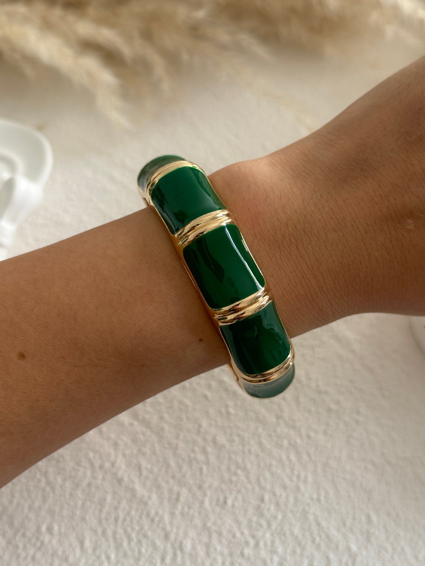 Colorful Drip Oil Heart Geometric Grid Alloy Bracelet