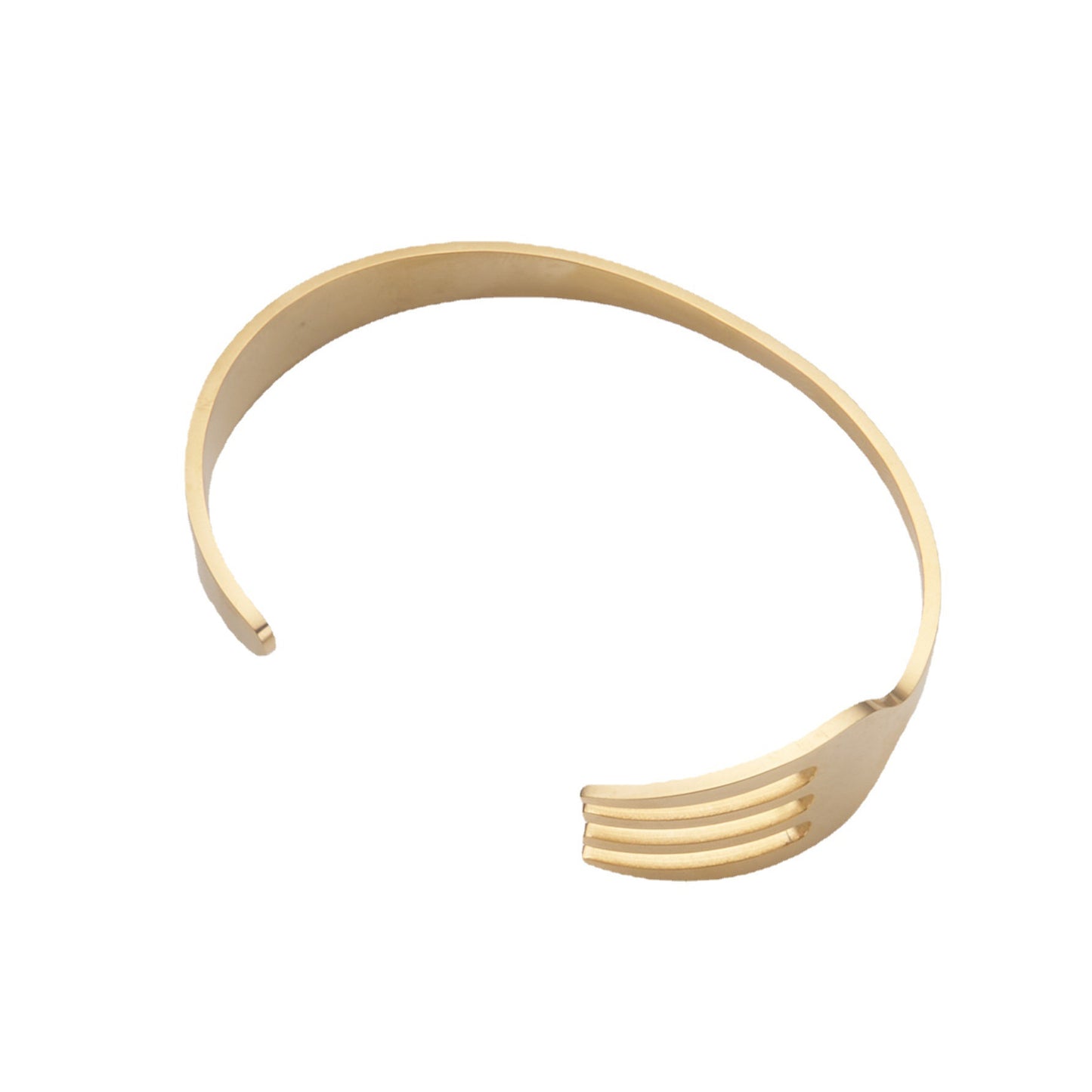 Bracciale Original Design con Apertura a C in Acciaio Inossidabile per Donna e Uomo, Gioiello Unisex alla Moda con Finitura Lucida Regalo