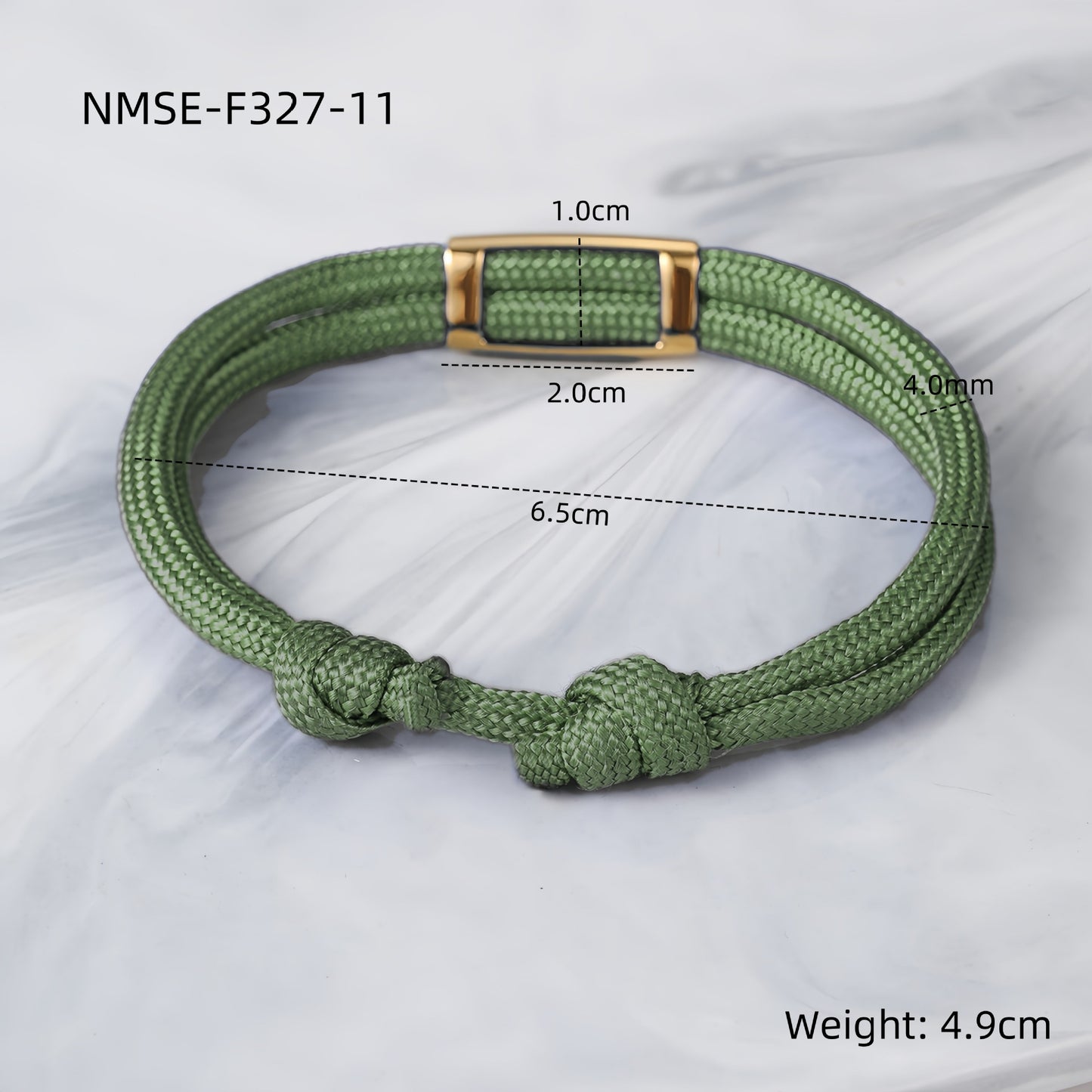 Pulsera trenzada minimalista de paracord con charm de acero de titanio para hombres y mujeres, grabado personalizado, regalo para familiares y festividades