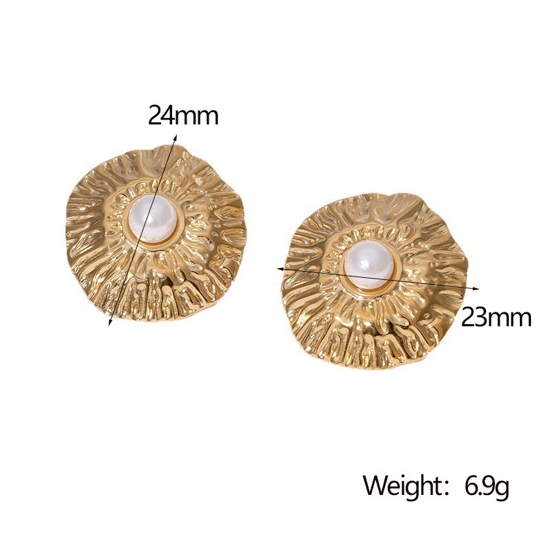 Geometric Stainless Steel Earrings with 18K Gold Plating for Women — Hypoallergenic, Fade-Resistant, Minimalist Fashion Ear Studs