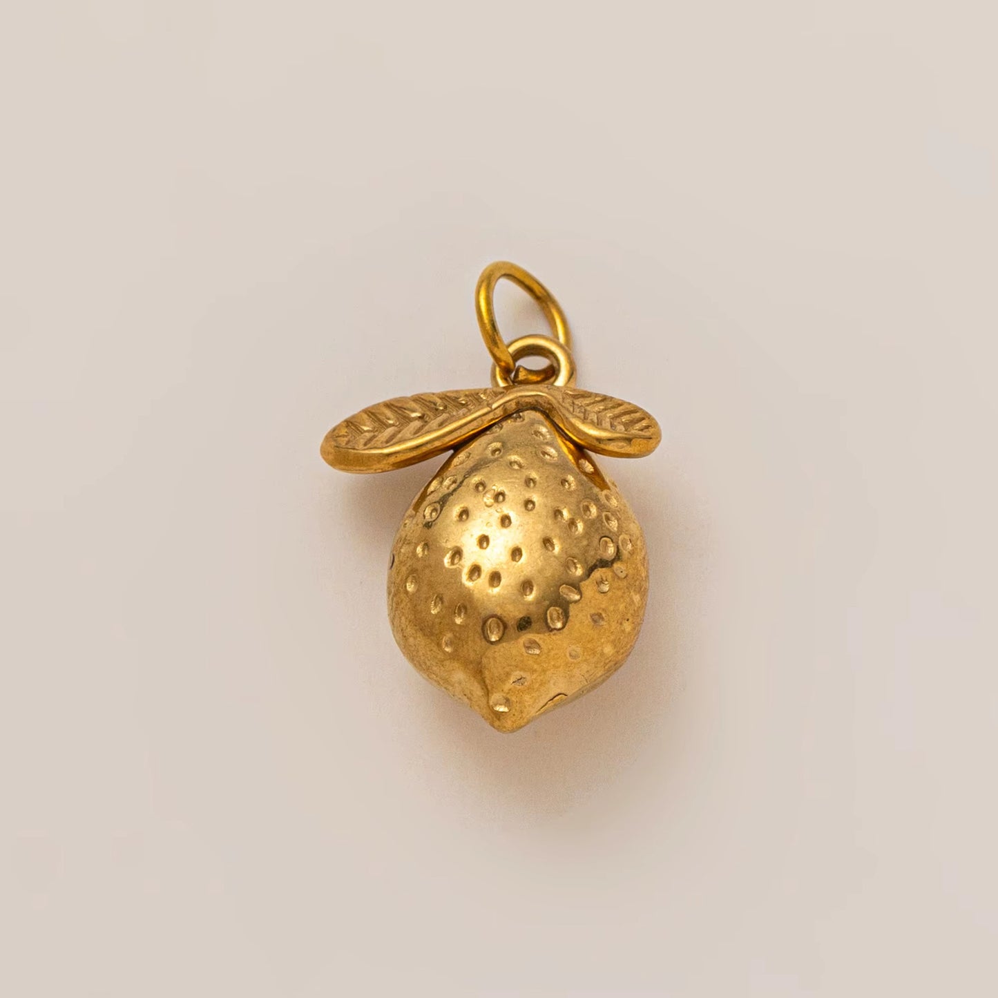 Vintage 18K Gold Plated Stainless Steel Geometric Floral Charm Bar