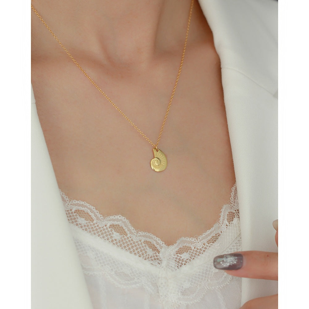 Collana pendente geometrica minimalista per donna e uomo in argento sterling 925 con finitura placcata su catena O