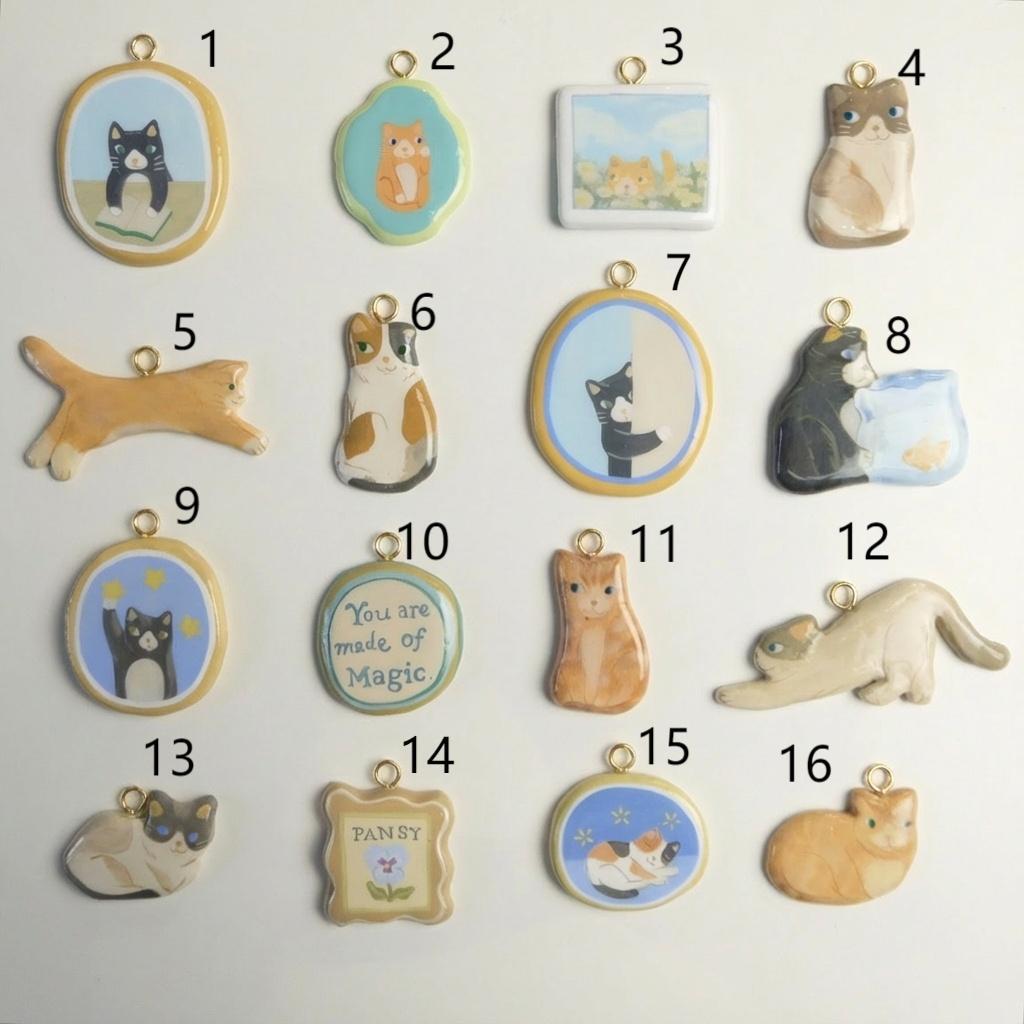 Vintage Round Stainless Steel Cat Print PVD Gold Plated DIY Charm Bar Pendant