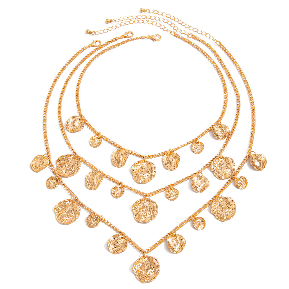 Minimalist Irregular Round Geometric Alloy Plated Pendant Necklace for Women